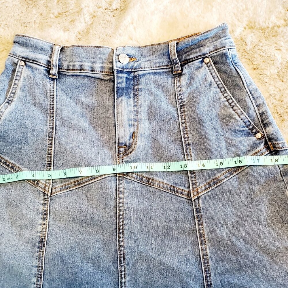 Jessica Simpson Light Blue Denim A-Line Skirt - Picture 7 of 7